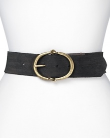 Crafted from fine suede, Lauren by Ralph Lauren's link belt adds a sophisticated finish worn casually with jeans and a blouse.