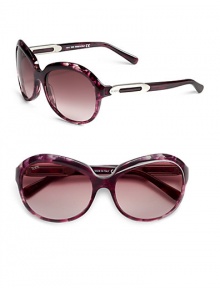 THE LOOKOversized round styleAcetate framesAccented templesUVA and UVB protectionSignature case includedTHE COLORMelange violet with violet gradient lensesORIGINMade in Italy