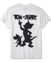 This graphic t-shirt from Freeze features Tom & Jerry-the ultimate power pair!