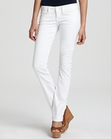 A crisp, white wash freshens up these True Religion straight-leg jeans for classic summer style.