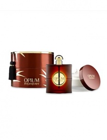 The Opium by Yves Saint Laurent Prestige Set contains a 3 oz. Eau de Parfum Spray and a 6.6 oz. Body Crème in a deluxe reusable box.