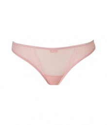 Turn up the heat with this ultra-sexy thong from D&G Dolce & Gabbana - Classic thong cut with lace trim, stitched front logo detail - These panties are perfect under any outfit or paired with a matching bra for stylish lounging