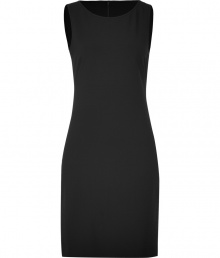 Bring sophisticated refinement to your office-ready look in this sleek sheath dress from Theory - Round neck, sleeveless, fitted silhouette, concealed back zip closure - Wear with a cashmere cardigan and classic pumps