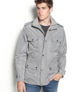 A classic gets a modern upgrade with this anorak jacket from Kenneth Cole Reaction.