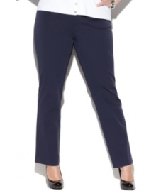 Featuring an ankle length, INC's straight leg plus size pants are must-haves for your wear-to-work essentials.