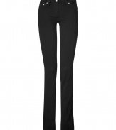 Perfect for pairing with brightly printed tops, Roberto Cavallis cutout detailed jeans are as sultry as they are stylish - Classic five-pocket style, zip fly, button closure, belt loops - Slim, straight leg - Wear with a printed top and sleek black heels