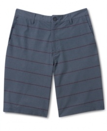 Take your style from the beach to the boardwalk without changing wearing these hybrid walkshorts from Volcom.