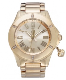 Spoil yourself with the elegant Swarovski elements and gold tones on this Rich Girl watch by Juicy Couture.