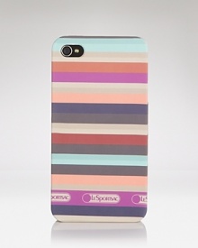 LeSportsac dresses up its hardshell iPhone cover with cheerful stripes, promising to make a playful conversation piece.