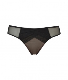 Turn up the heat with these sultry vintage-inspired briefs from Chantal Thomass - Front layered detailing, sheer panels, classic brief styling - Perfect under virtually any outfit or paired with a matching bra for stylish lounging