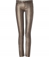 Give your closet staples a high-octane infusion with these trend-right metallic coated jeans from Faith Connexion - Classic five-pocket style, button closure, belt loops - Slim straight leg - Pair with modern knit tops, edgy ankle boots and rocker-chic accessories