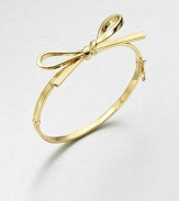 A playful style in radiant goldtone. GoldtoneDiameter, about 2.25Hinged closureImported 