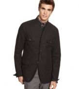 Blaze a new trail in your wardrobe. This Sons of Intrigue jacket has a sleek new sensibility.