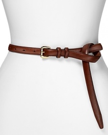 Lauren by Ralph Lauren's classically styled leather belt is a versatile trim. On the weekend, loop it through denim to pull together a casual-chic look.