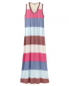 A floor-sweeping and bold striped maxi dress from Splendid serves up modernized haute hippie chic.