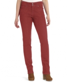 In the red: These Levi's skinny jeans feature a surprisingly fresh wash and always-flattering fit.