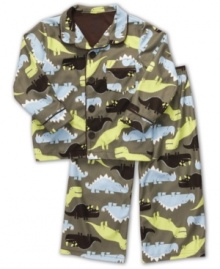 Dig a sweet style. Dinos or doggies, he'll love the sweet prints on his favorite new pajama set from Carter's.