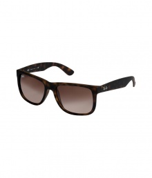 Inspired by the iconic Wayfarer frame, these ultra-cool rubberized sunglasses from Ray-Ban guarantee a fun, bold edge to your outfit - Durable rubberized mock tortoise acetate frames, brown gradient lenses, signature logo on both temples - Lens filter category 3 - Comes with a color-fade logo-printed semi-hard carrying case