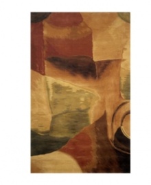 A work of art, this stunning rug blends soft earth tones to recreate the look of a twentieth century painting. Brushstroke-like designs sweep across the canvas, producing a eye-catching piece any room in your home. Hand-tufted of luxuriously soft wool.