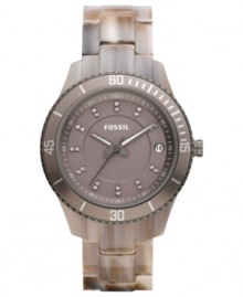 Neutral colors overtake this casual watch from Fossil's Stella collection.