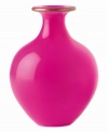 Vibrant and modern, kate spade's Camelia Avenue posy vase showcases just a few of your favorite stems in chic simplicity. From a gold-tipped spout, the hot pink glass narrows then widens in a bold, curvaceous shape.