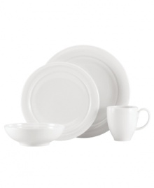 Fresh and understated, the Aspen Ridge 4-piece place settings feature a pure white glaze and elegant modern lines that evoke winter's snow-capped slopes. From Lenox's collection of dinnerware and dishes. Qualifies for Rebate