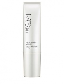 Enriched with NARS' Light Reflecting Complex and potent hydrating ingredients, Total Replenishing Eye Cream plumps delicate skin and leaves the eye area feeling moisturized and replenished. Hyaluronic Acid boosts moisture retention in the skin, slowing water loss, and keeping the skin moisturized.