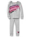 You'll never have to tell her twice to put on her pajamas with this adorable heart set by Juicy Couture.