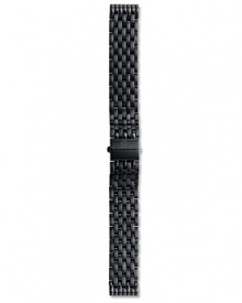 Michele Noir ionic-plated stainless steel watch strap gives your favorite timepiece a modern look.