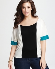 JET Plus Size Color Block Tee