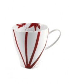 Sprinkle your table with vibrant red flowers with the light and breezy Pure Red mug from Mikasa. The classic shape makes this dinnerware and dishes collection ideal for everyday use while the airy, organic design also makes a festive dinner party set.