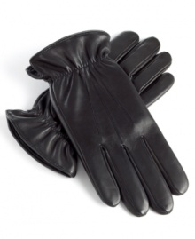 Lightweight, leather and super comfortable. These Thinsulate-lined gloves from Isotoner make a great complement to any guy's winter wardrobe.