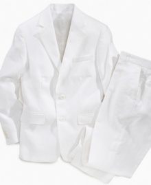 Your boy will become a little man in front of your eyes when he sports this dapper blazer from Nautica.