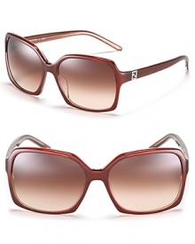 Lounge pool-side in these chic oversized square sunglasses from Fendi.