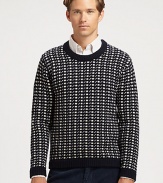 Knitted from soft, luxurious lambswool, this crewneck sweater embodies a Scandinavian-inspired pattern for a look that is distinctive and timeless.CrewneckRibbed knit collar, cuffs and hemLambswoolDry cleanImported