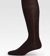 Over-the-calf socks featuring a vertical-chain stripe detail.80% wool/20% nylonMachine washMade in Italy of imported fabric