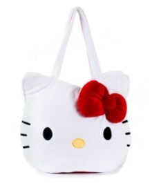 She can keep all her necessary accessories close by with this adorable plush Hello Kitty tote.