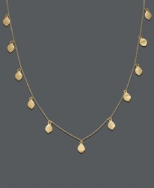 A simple chain with plenty of charm. Lauren by Ralph Lauren's long necklace featuring abstract leaves can be worn long or doubled up for a twist. Crafted in goldtone mixed metal. Approximate length: 40 inches.