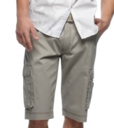 A pair of these contemporary cargo shorts from INC International Concepts helps round out your casual spring look.