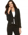 A self-tie detail at the waist transforms the typical petite blazer into something extra polished. By Alfani.