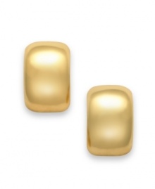 Smooth as ice, these rectangular drop earrings from Charter Club bring big style in a small package. Crafted in gold tone mixed metal. Approximate drop: 1/2 inch.