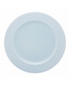 Elegance comes easy with the Fair Harbor round platter, perfect for roast chicken or grilled steak. Durable stoneware in a cool sky hue is half glazed, half matte and totally timeless.