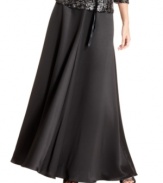 A full satin skirt is an essential for your special occasion wardrobe. This gorgeous skirt skims the floor and is perfect for pairing with your dressier separates. From Alex Evenings.