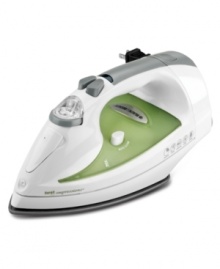 Work wrinkles out in an instant with Black & Decker's advanced Smart Steam(tm) technology. This intelligent iron generates just the right amount of steam for the fabric type selected, then delivers fast and easy ironing with its nonstick-coated soleplate. One-year warranty. Model ICR500.