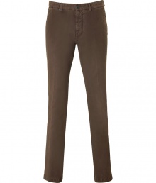 Comfortable and classic, these slim chinos from Seven for all Mankind are a great alternative to jeans - Five-pocket styling, belt loops, logo detailed back pockets, slim cut, stylishly distressed - Wear with a cashmere pullover and retro-inspired sneakers or with a henley, a blazer, and motorcycle boots