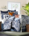 This European sham from Harbor House features luxe quilted details in a fresh navy hue for a chic addition to the Pacifica comforter sets.