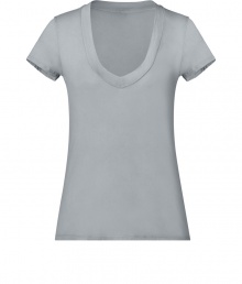 Stylish breeze short sleeve relaxed V-neck t-shirt - This must-have basic is a perfect addition to any closet - Flattering slim cut and easy to style versatile silhouette - Try with skinny jeans, a boyfriend blazer, and platforms for everyday glam - Wear with denim cut-offs, ribbed tights, and a plaid button down