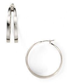 Strike silver with these shapely earrings from Lauren Ralph Lauren. Designed to add drama, this plated pair perfects day-to-evening elegance.