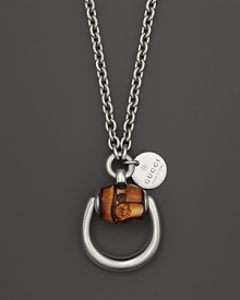 An equestrian-inspired bamboo and sterling silver pendant necklace from Gucci.