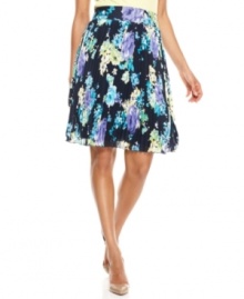 Flirty florals adorn this charming petite skirt from Charter Club. Accordion pleats add an extra feminine touch, too!